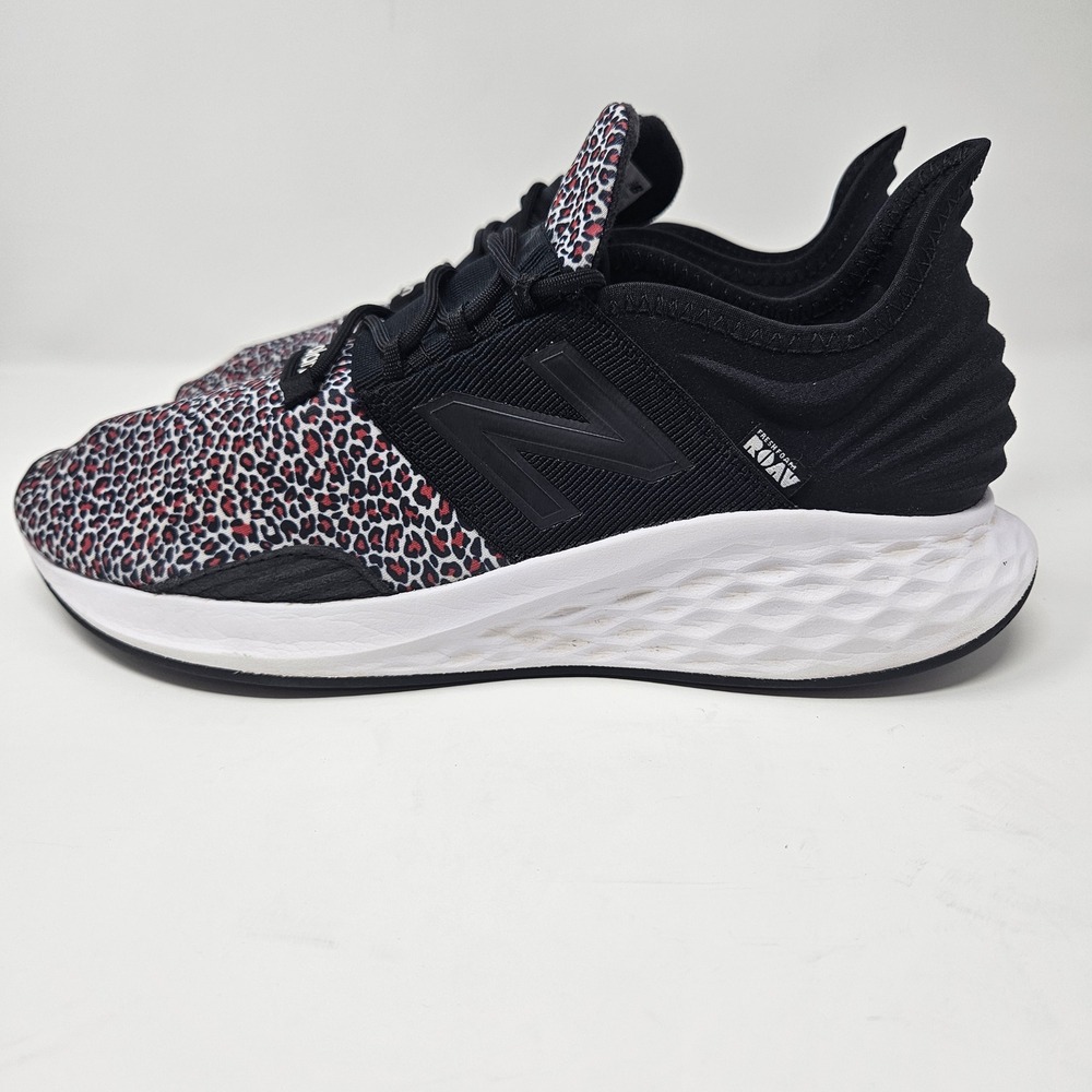 New Balance Fresh Foam Roav V1 Women 11 Leopard Print Black Running Shoes - Picture 10 of 12